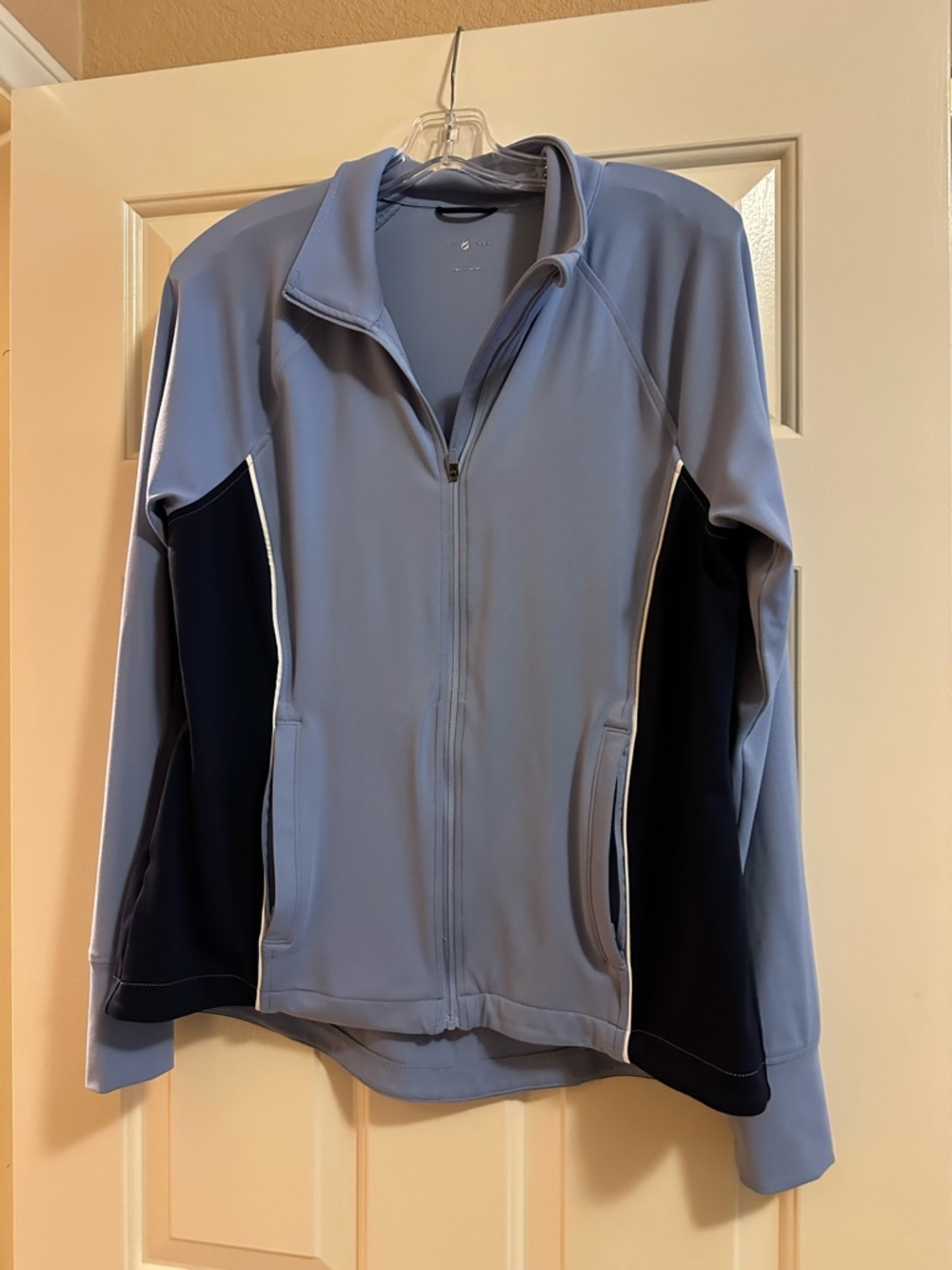 Large Lou & Grey Light Blue Full‑Zip Women's Athletic Jacket